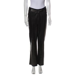Yigal Azrouël Leather Wide Leg Pants